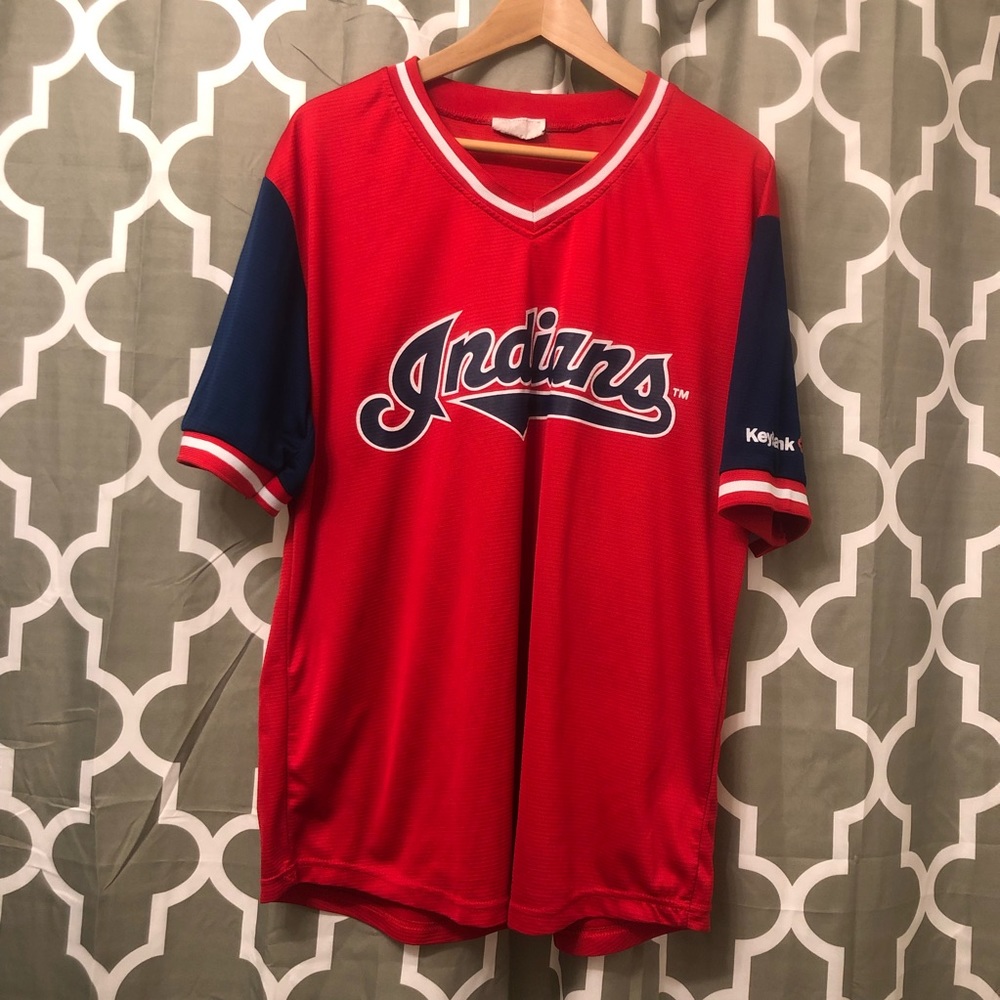 Cleveland Indians Francisco Lindor 12 Mr Smile SGA Baseball Jersey Adult XL Red